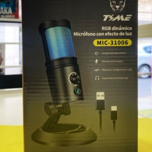 Microfono Condensador Luz Rgb Mic-31006