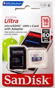 Tarjeta De Memoria Micro 16Gb Sandisk