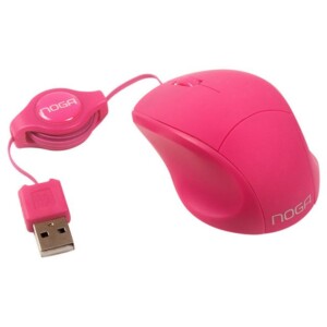 Mouse Mini Retractil Rosa Noga Ngm-418