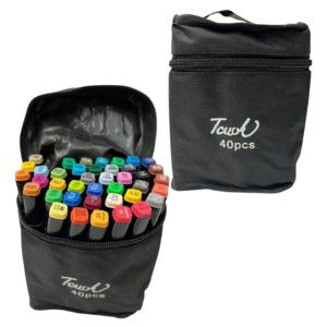 Marcadores X40 Piezas Doble Punta