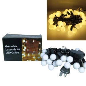 Luces De Guirnaldas 80 Led Calidas