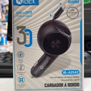 Cargador Para Auto Ibek 30W 4 En 1 Ib-A2542