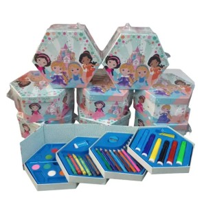 Caja de marcadores y colores 46 piezas