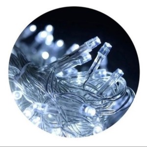 Luz Led X100 Blancas Felices Fiestas