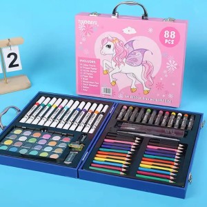 Valija SET Escolar Maletin, Lapices y Crayones - 88 Piezas