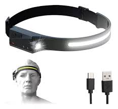 Linterna Minera Led Recargable Con Sensor Blanca