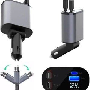 Cargador para auto IBEK 60W 4 en 1 IB-A2541