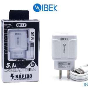 Cargador 3.1A V8 IBEK - IB3022