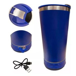 VASO TERMICO LED BT CON PARLANTE 473 ML