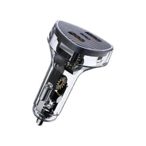 Cargador auto transparente carga rapida - CAR-53002