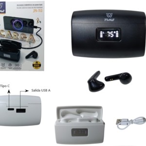 Auricular Inalambrico  con power bank JS-52