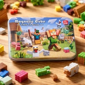 Bloques Magneticos de Minecraft (Incluye Caja Magnetica de Presentacion D-0960)